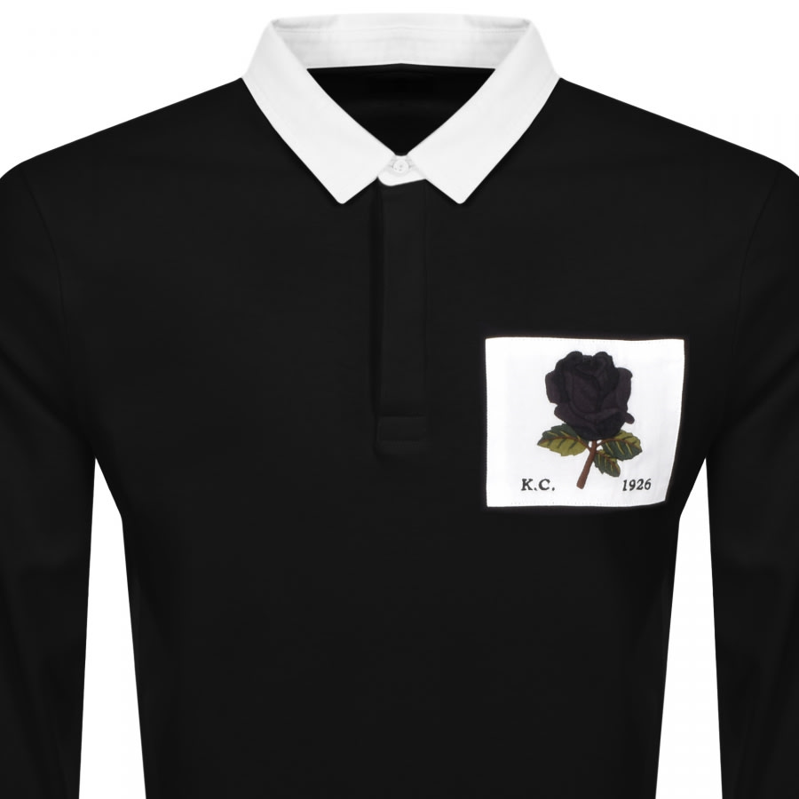 Alternative Image for ProductKent And Curwen Rugby Long Sleeved Polo Black2